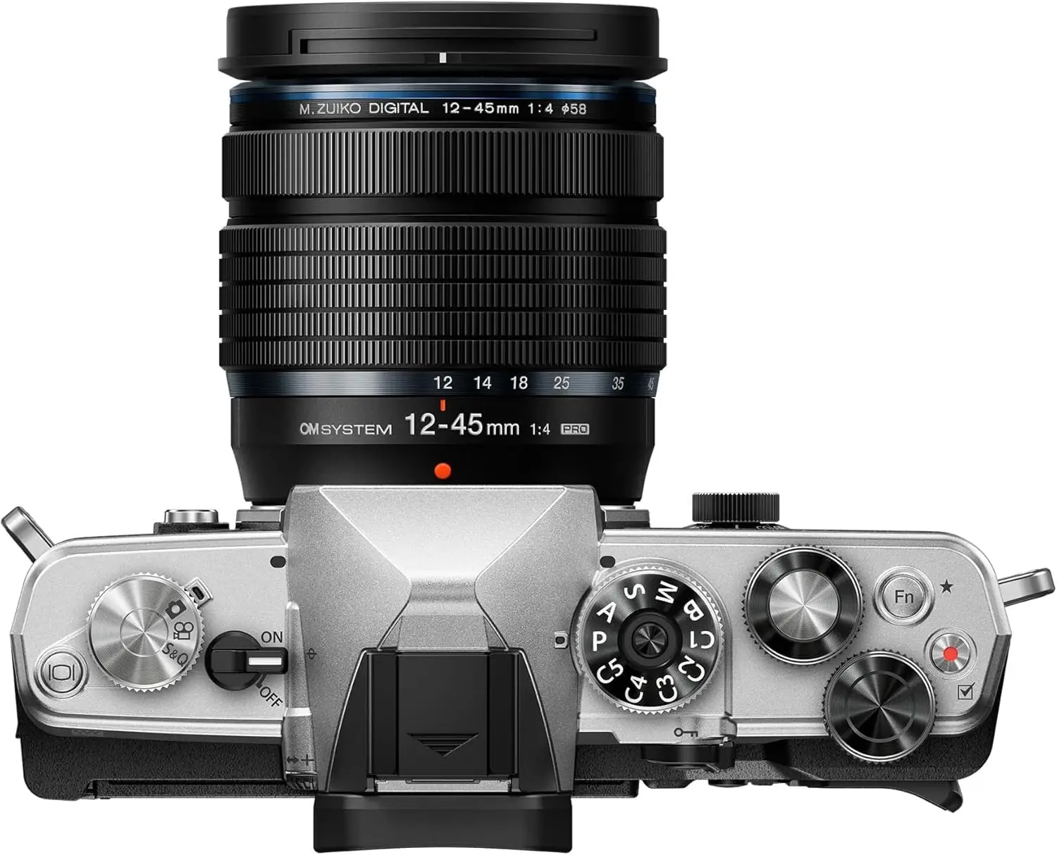 OM SYSTEM OM-3 Silver con obiettivo M.Zuiko 12-45mm F4 PRO - Ottica Centrale Vicenza
